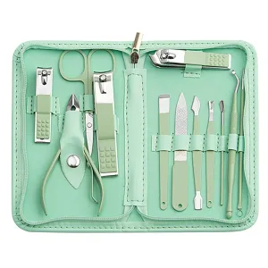 12-Piece Professional Nail Care Set with Travel Case - Complete Manicure and Pedicure Kit for Women