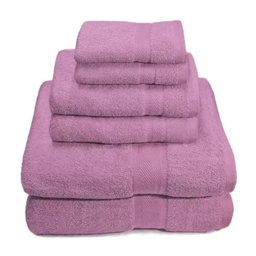 6 Piece 100% Premium Cotton Towel Set, Bath Towels, Hand Towels, Wash Cloths