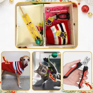 A A Pets' Goodie Box of (3) for Dogs and Cats: Sweater, Nail Cutter with Free Filer, and Wand Toy