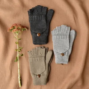 Adults Button Back Mittens in 100% Organic Merino Wool *Returning 2025