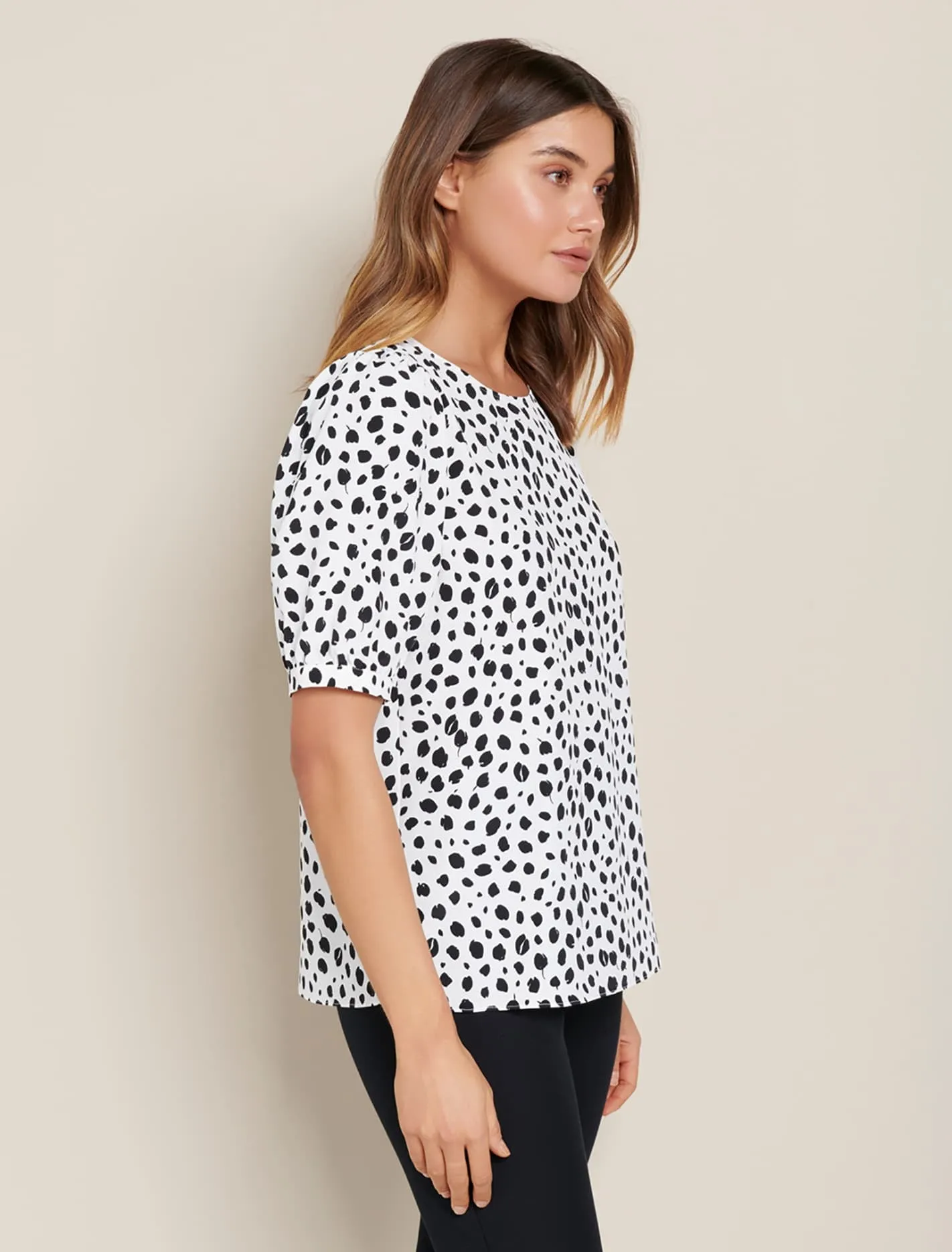 Amena Puff Sleeve Shell Blouse