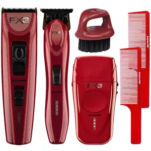 BaByliss PRO Barberology FX3 Collection High-Torque Sleek Clipper Trimmer Shaver Set