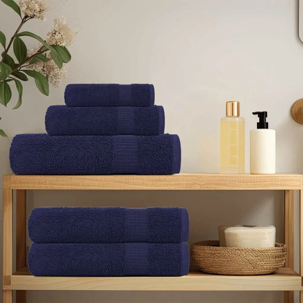 Bath Towels 2 pcs Navy Blue 100x150 cm 360 gsm 100% Cotton