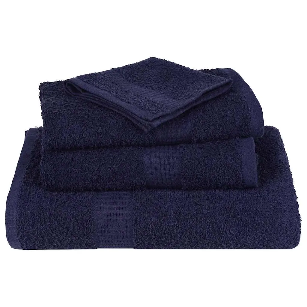 Bath Towels 2 pcs Navy Blue 100x150 cm 360 gsm 100% Cotton