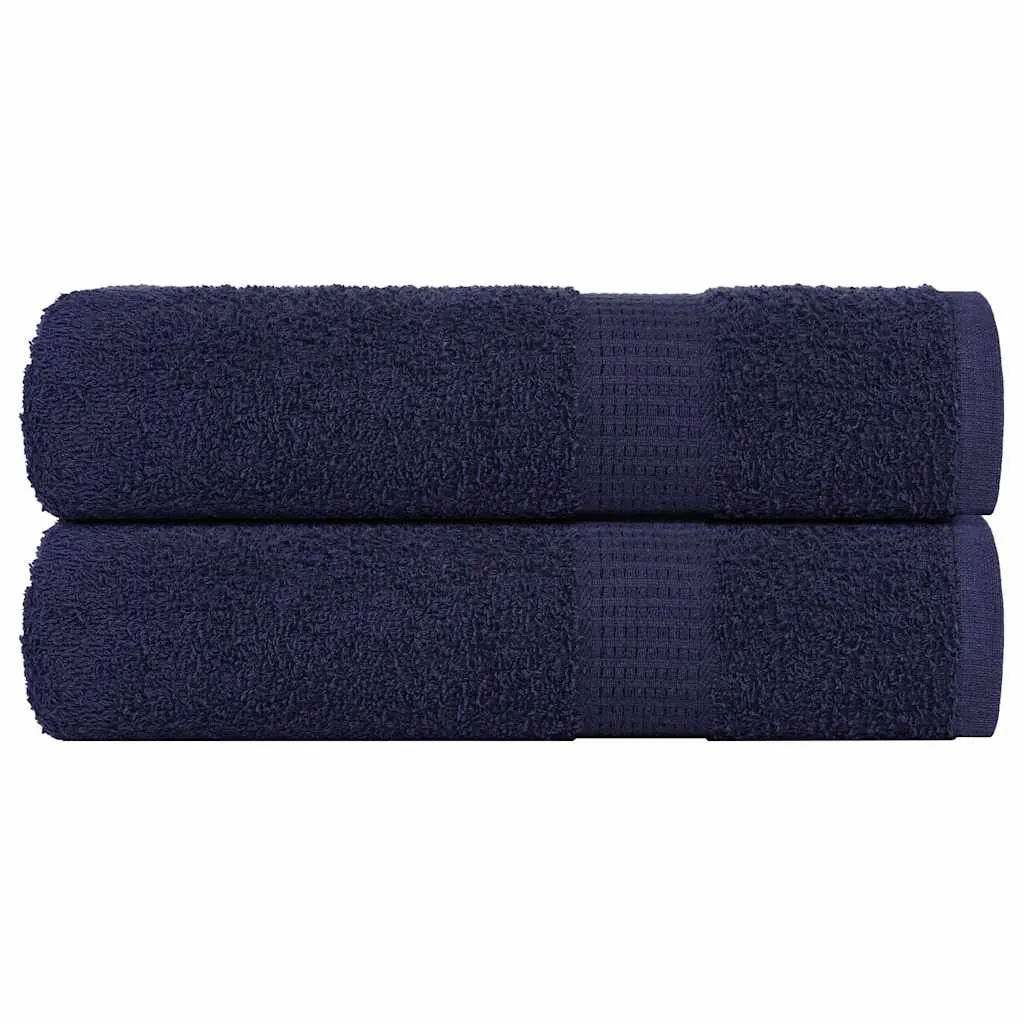 Bath Towels 2 pcs Navy Blue 100x150 cm 360 gsm 100% Cotton