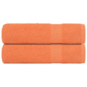 Bath Towels 2 pcs Orange 100x150 cm 360 gsm 100% Cotton