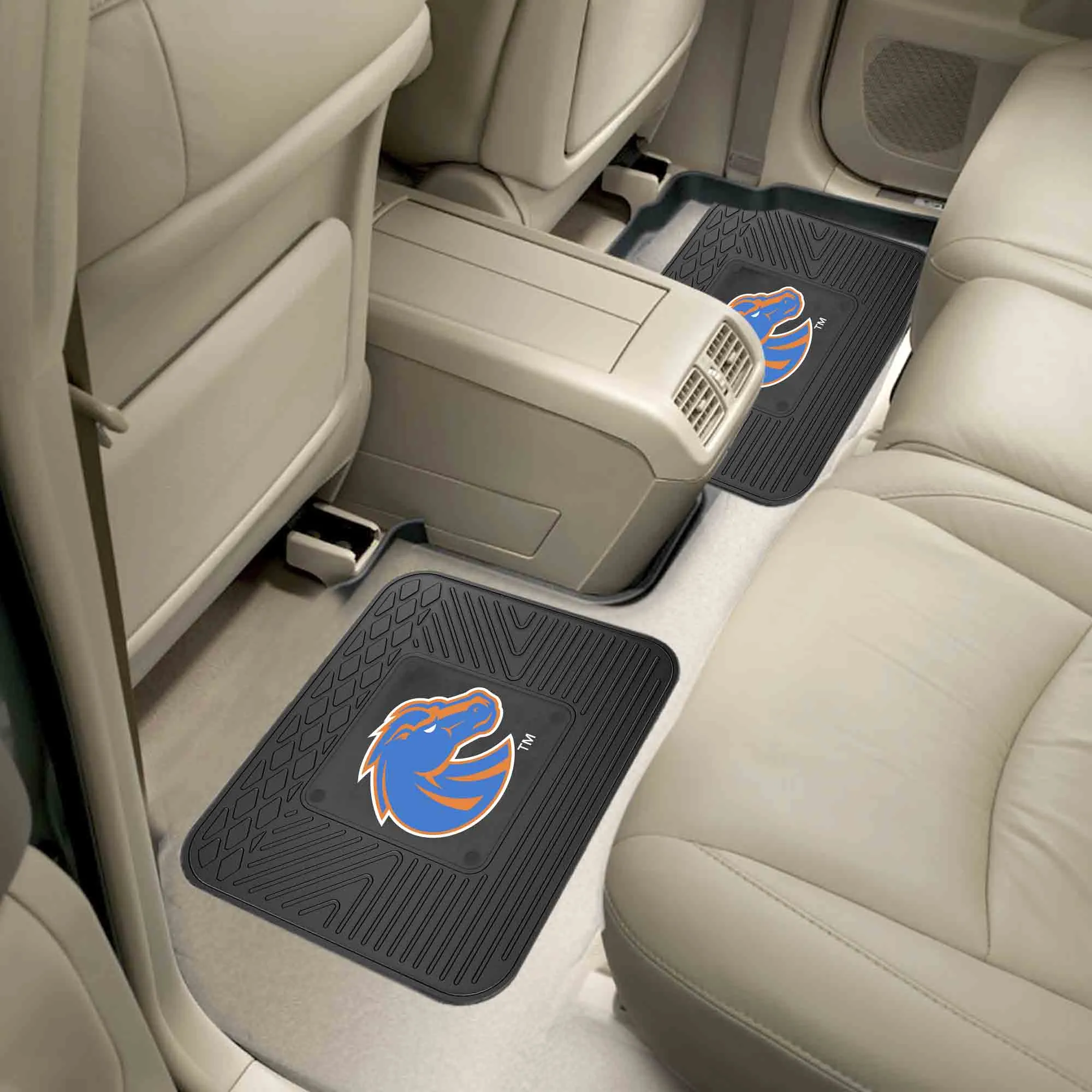 Boise State Broncos Back Seat Car Utility Mats - 2 Piece Set