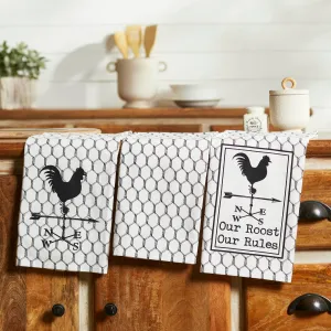 Down Home Our Roost Tea Towel Set of 3 19x28