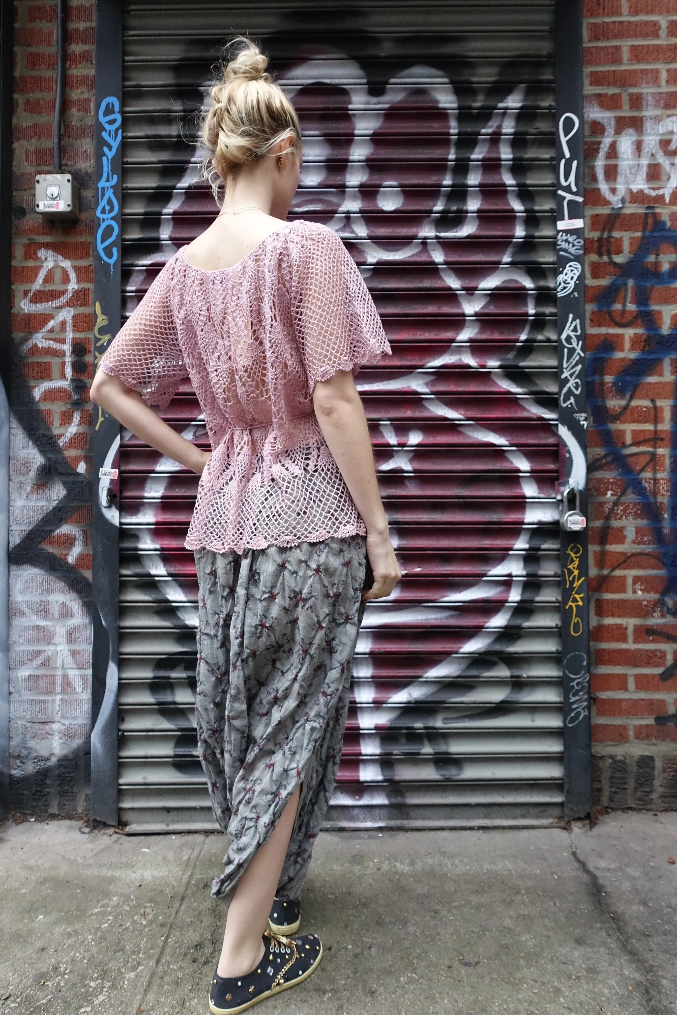 Early 1980's lavender crochet top - SOLD