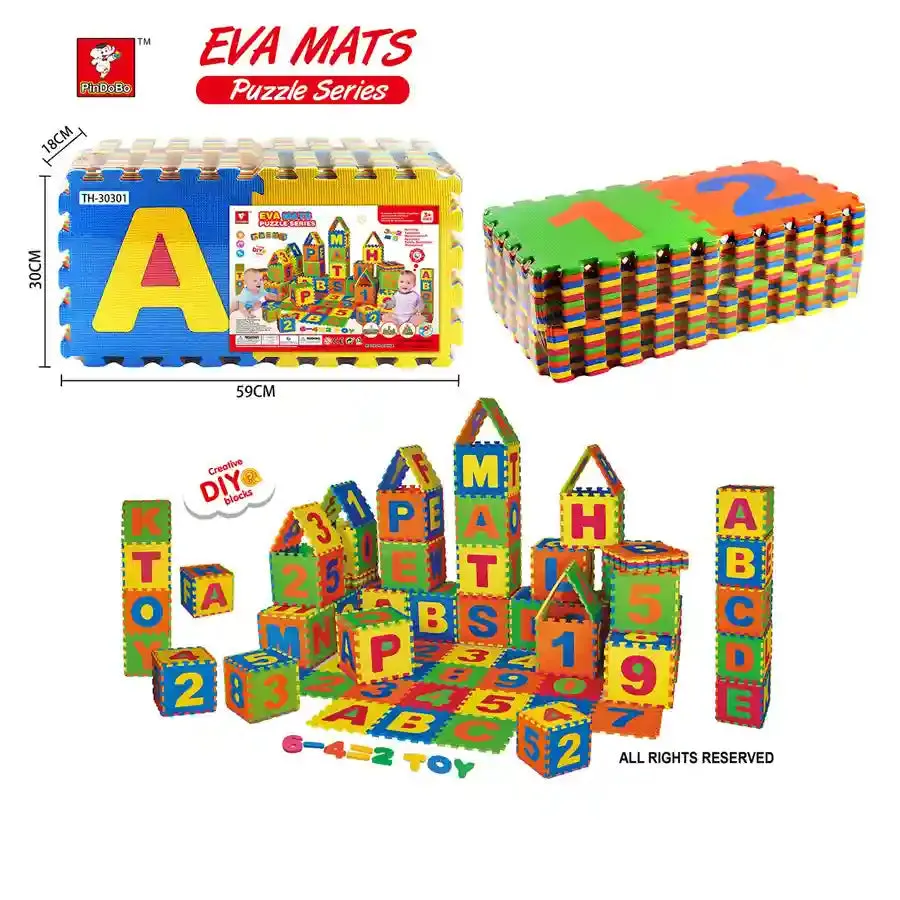 Eva Mat English letters and numbers floor mat puzzle 36pcs