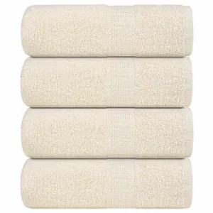 Guest Towels 4 pcs Cream 30x50 cm 360 gsm 100% Cotton