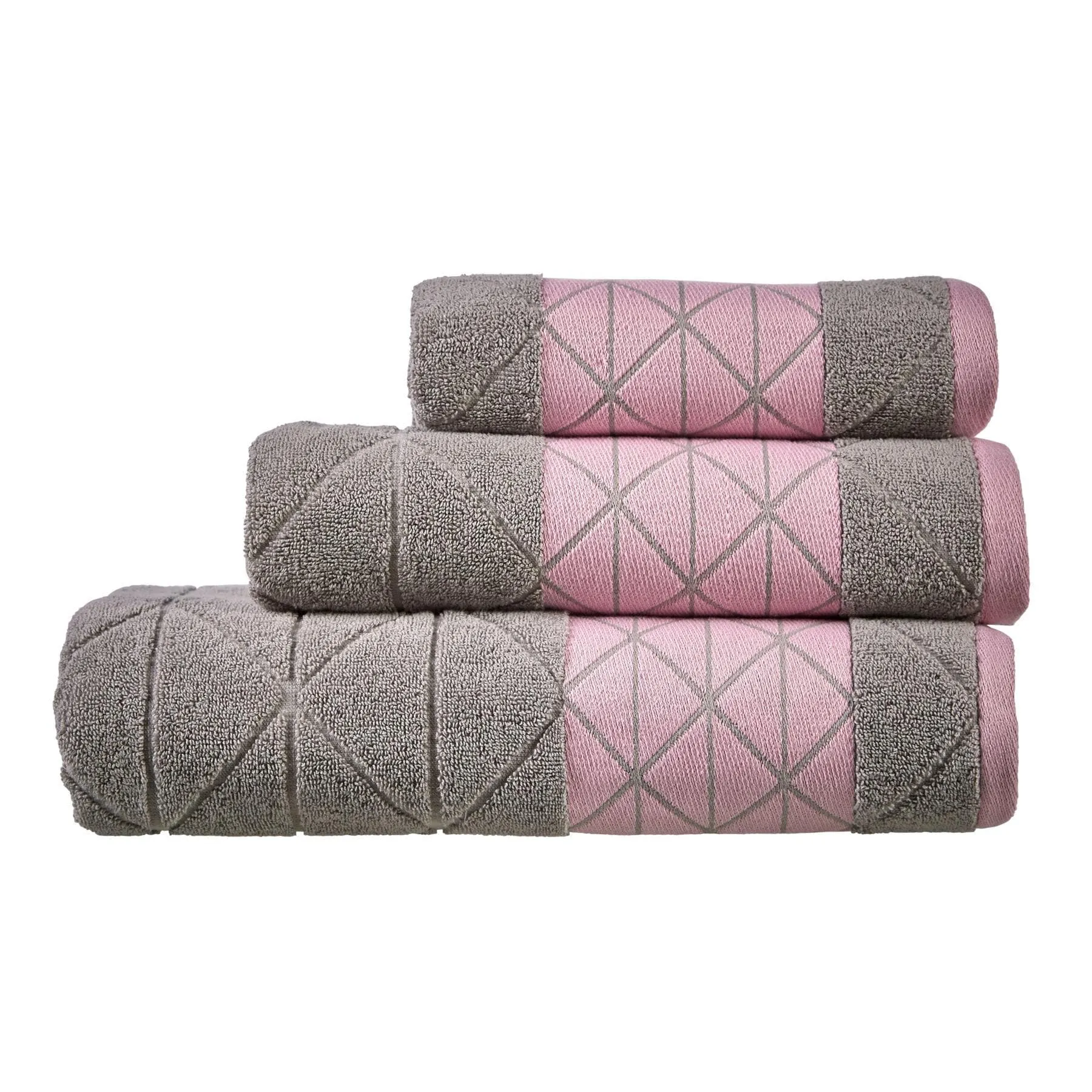 Inca Diamond Jacquard Luxury Soft Absorbent 600GSM Cotton Towels Bath Sheets Hand Towels Bath Towels Durable OEKO-TEX Certified Made in England by OLIVIA ROCCO