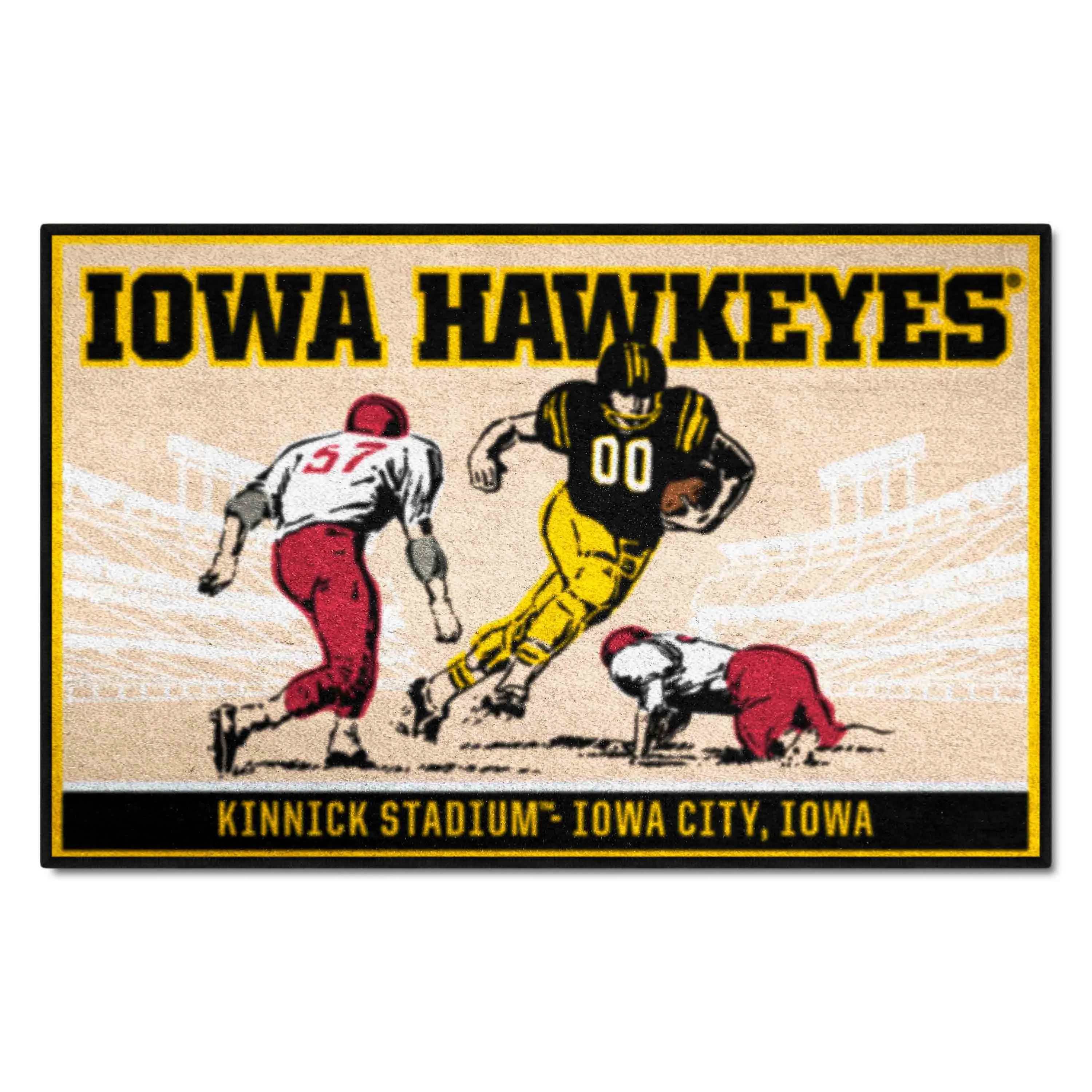 Iowa Hawkeyes Starter Mat Accent Rug - 19in. x 30in. Ticket Stub Starter Mat