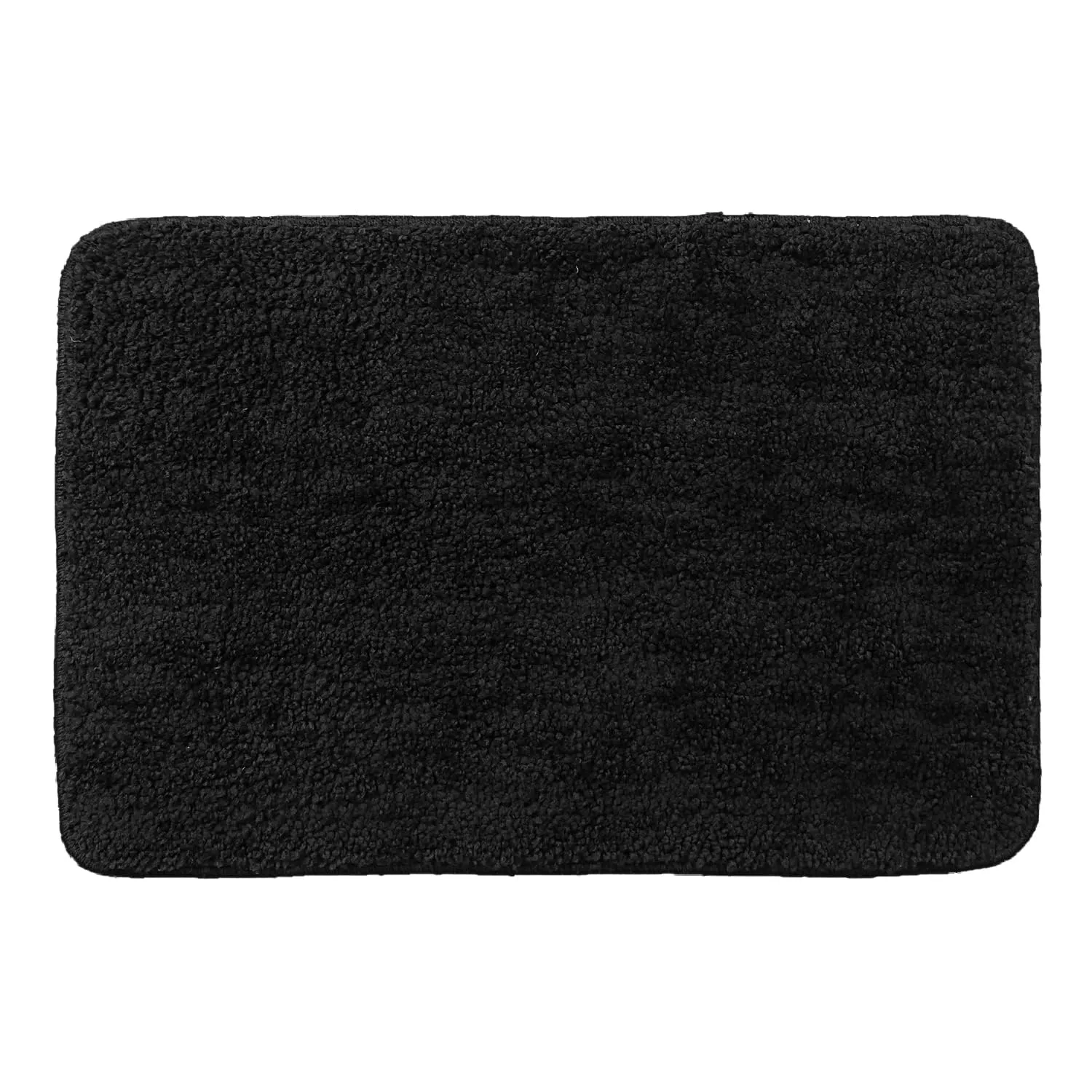 Kuber Industries Microfiber Doormats|Non-Skid Water Absorbant Fluffy Floor mat|Entrance Mat for Kitchen,Bedside,Door,Living,Prayer Room,60x40 cm,Pack of 2 (Black & Gray)