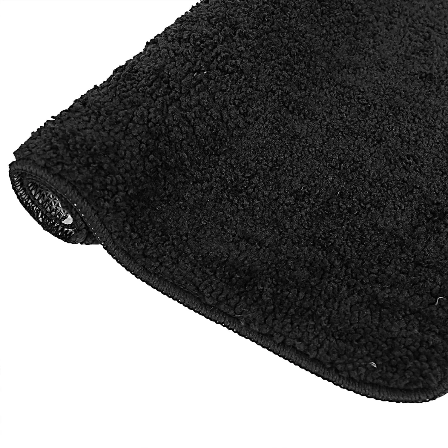 Kuber Industries Microfiber Doormats|Non-Skid Water Absorbant Fluffy Floor mat|Entrance Mat for Kitchen,Bedside,Door,Living,Prayer Room,60x40 cm,Pack of 2 (Black & Gray)