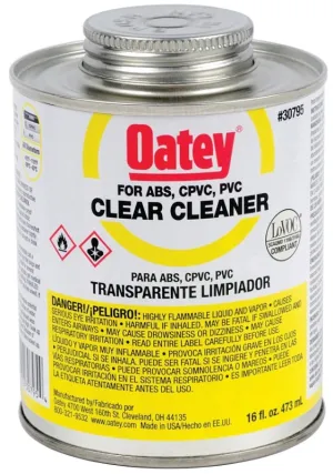 Oatey 30795 All-Purpose Pipe Cleaner, Liquid, Clear, 16 oz Can :EA: QUANTITY: 1