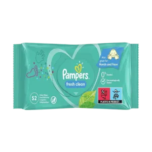 PAMPERS FRESH CLEAN BABY WIPES 52PCS