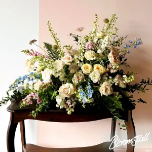 Peaceful Garden - Funeral casket Spray by Bloomstall Flower Boutique - $475 to $775