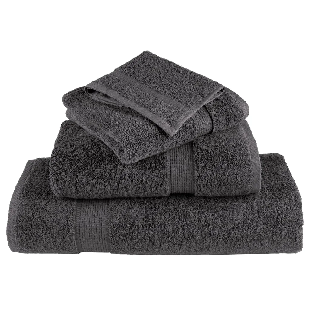 Premium Hand Towels 10pcs Anthracite 50x100cm 600gsm 100% Cotton