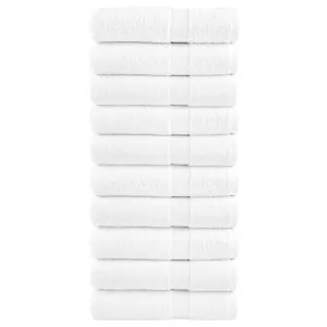 Premium Shower Towels 10pcs White 70x140cm 600gsm 100% Cotton