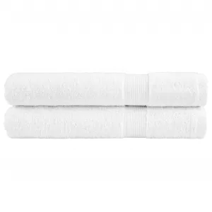 Premium Towels 2pcs White 100x200cm 600gsm 100% Cotton