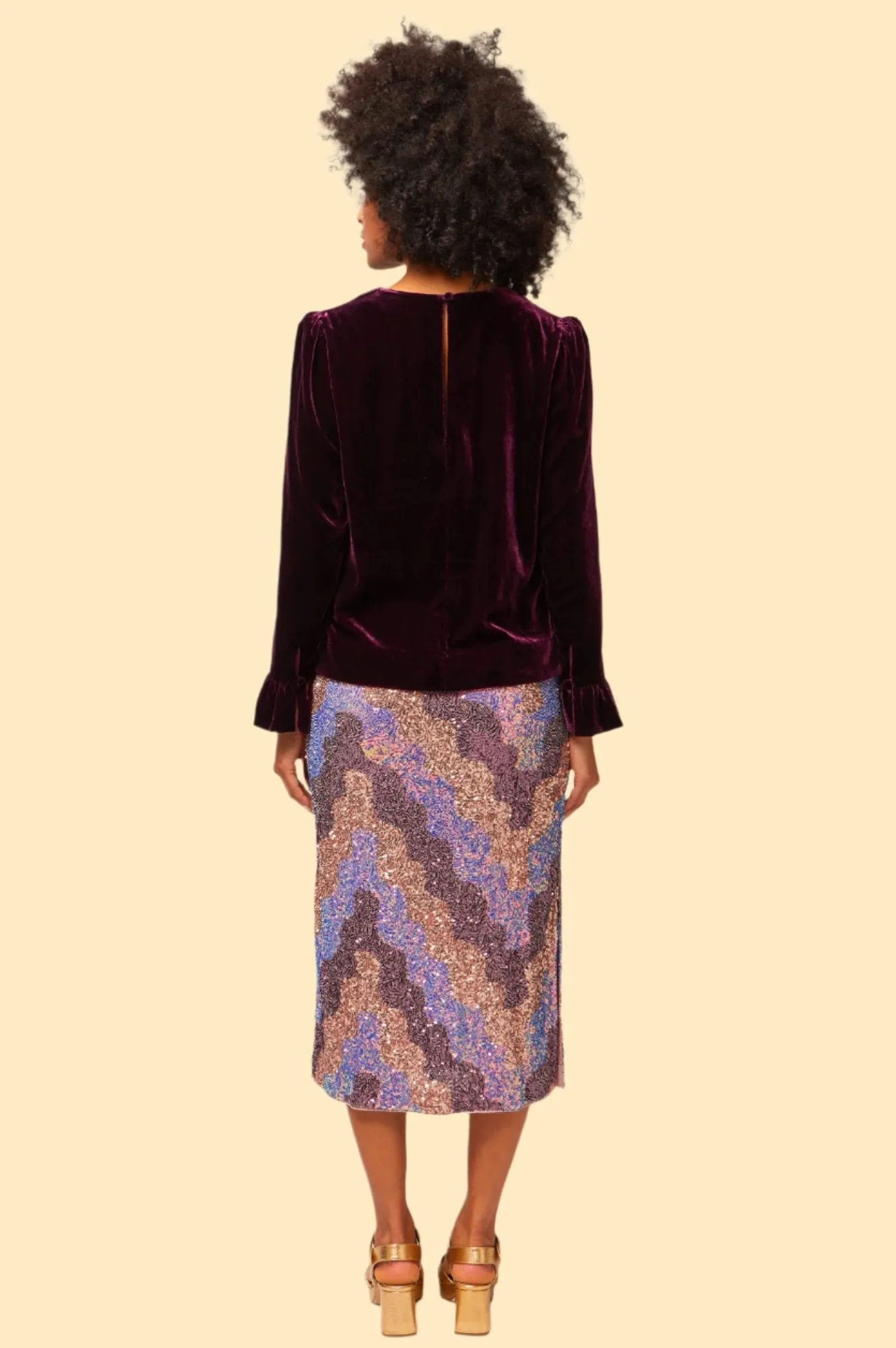 Sequin Midi Skirt | Pastel Multi