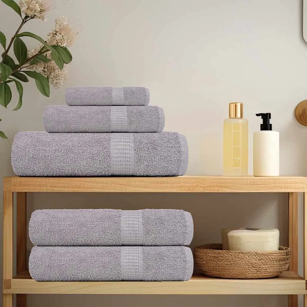 Shower Towels 2 pcs Grey 70x140 cm 360 gsm 100% Cotton