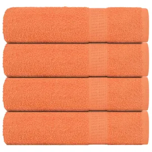 Shower Towels 4 pcs Orange 70x140 cm 360 gsm 100% Cotton