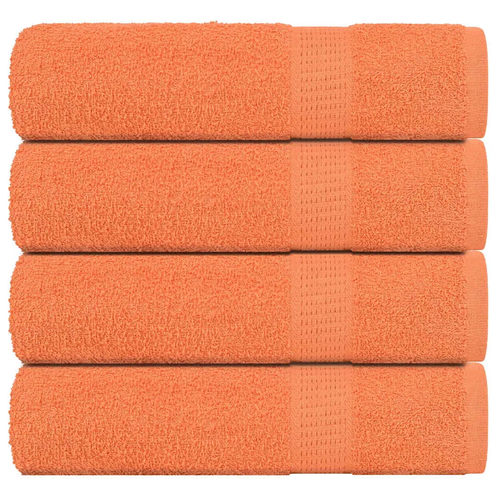 Shower Towels 4 pcs Orange 70x140 cm 360 gsm 100% Cotton