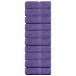 Soap Towels 10 pcs Purple 30x30 cm 360 gsm 100% Cotton