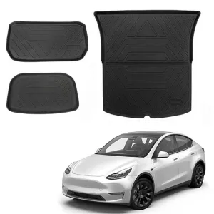 TAPTES Trunk Mat for 5 Seater Tesla Model Y 2024 2023 2022 2021 2020, All Weather Cargo Liner