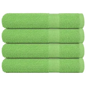 Towels 4 pcs Apple Green 100x200 cm 360 gsm 100% Cotton