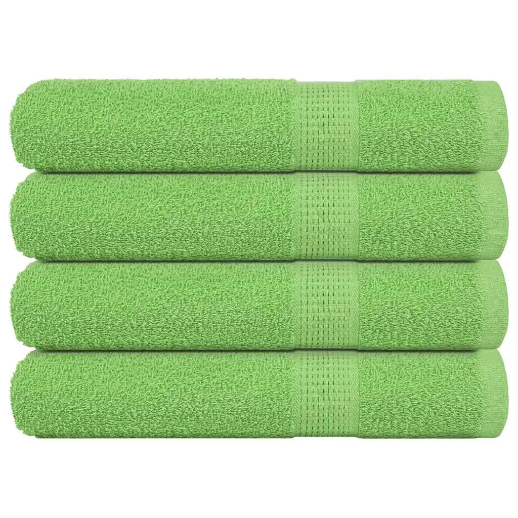 Towels 4 pcs Apple Green 100x200 cm 360 gsm 100% Cotton