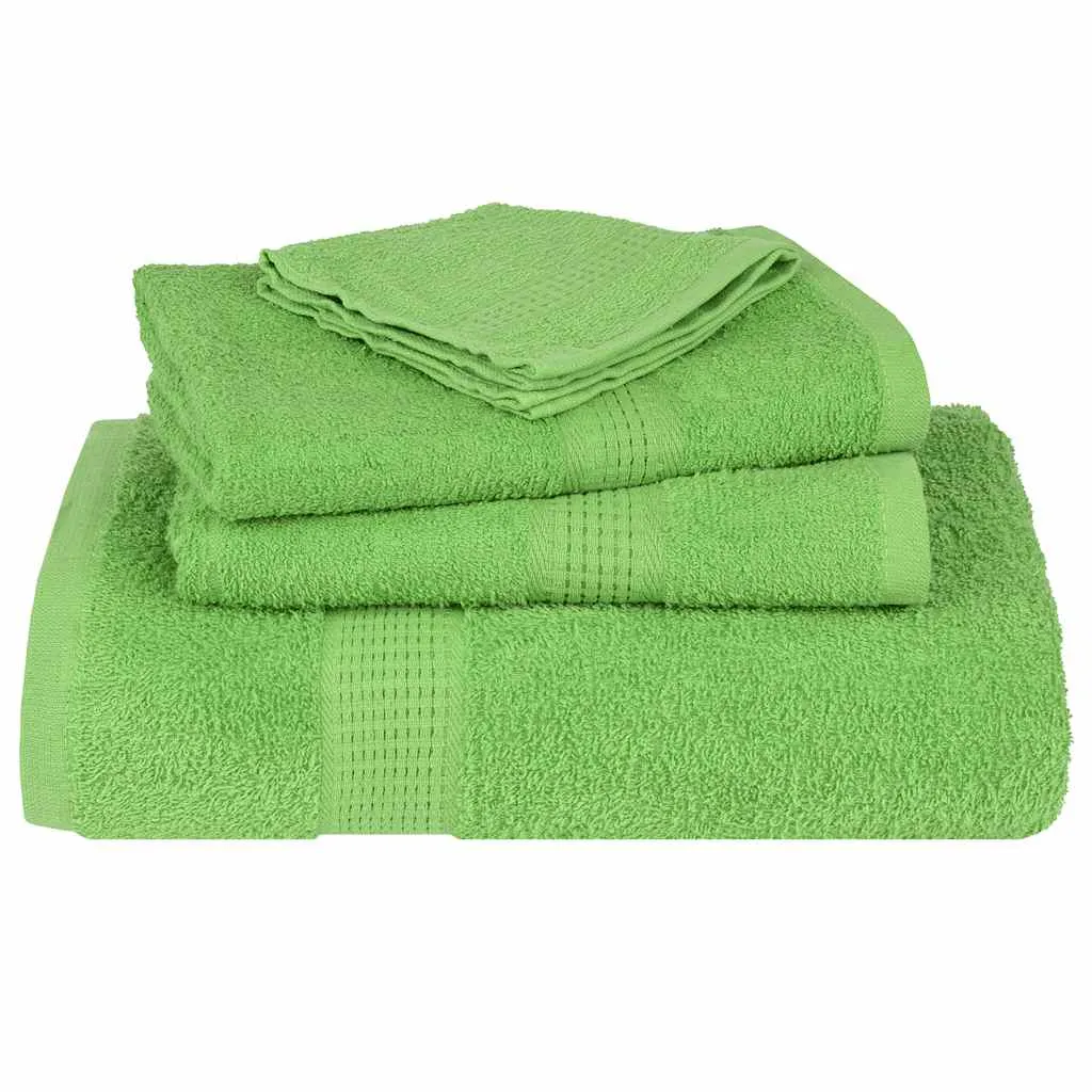 Towels 4 pcs Apple Green 100x200 cm 360 gsm 100% Cotton