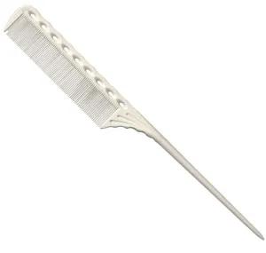 White Super Tint Rat Tail Comb 215mm