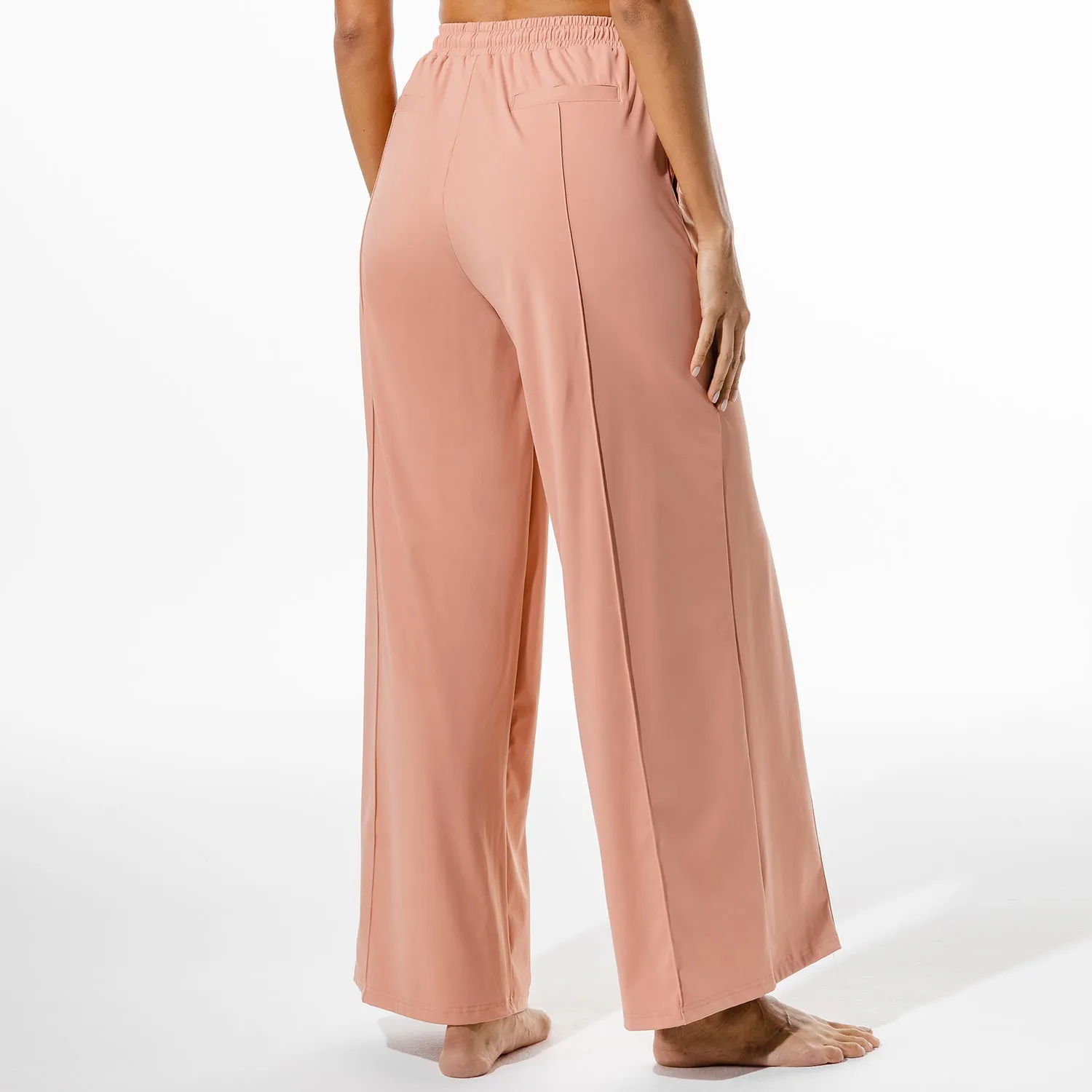 Women's Fitness - Wide Leg Pants - Peachy Keen