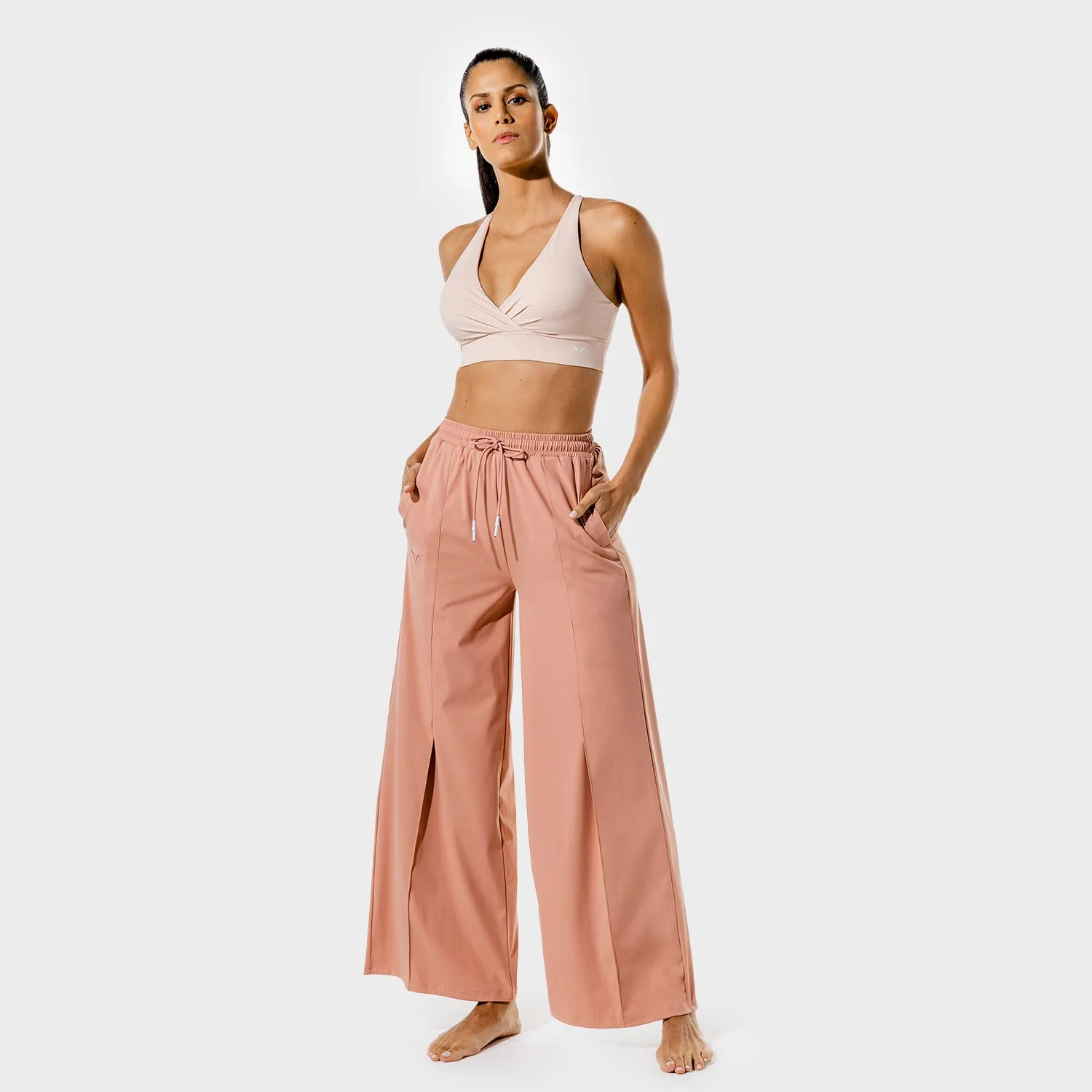 Women's Fitness - Wide Leg Pants - Peachy Keen