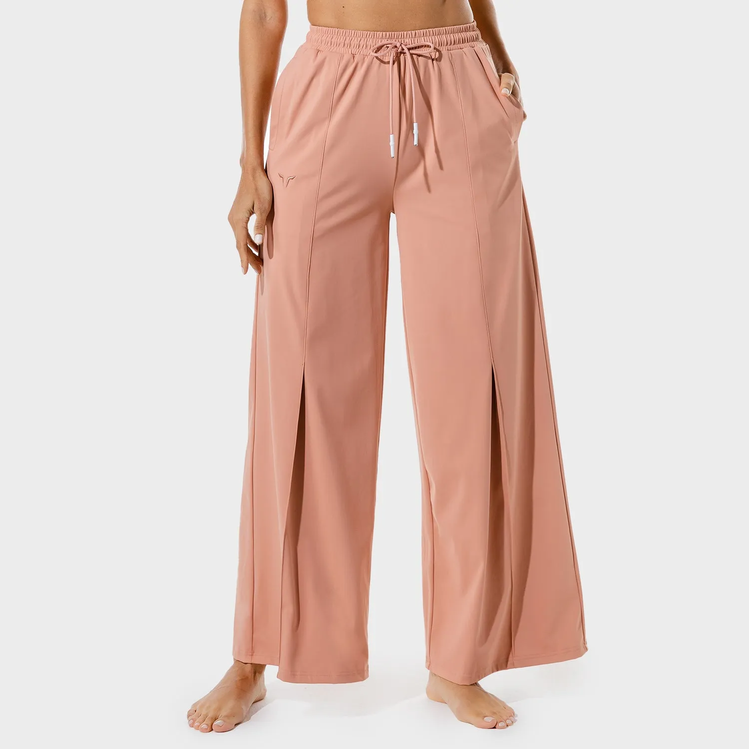 Women's Fitness - Wide Leg Pants - Peachy Keen